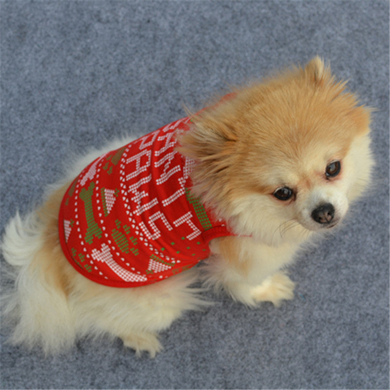 Festliches Hundeshirt „Santa Paws“ – rotes Weihnachts-Shirt einfach perfekt für festliche Fotos