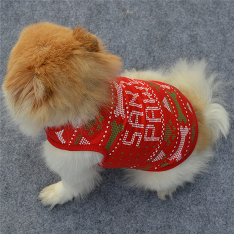 Festliches Hundeshirt „Santa Paws“ – rotes Weihnachts-Shirt einfach perfekt für festliche Fotos