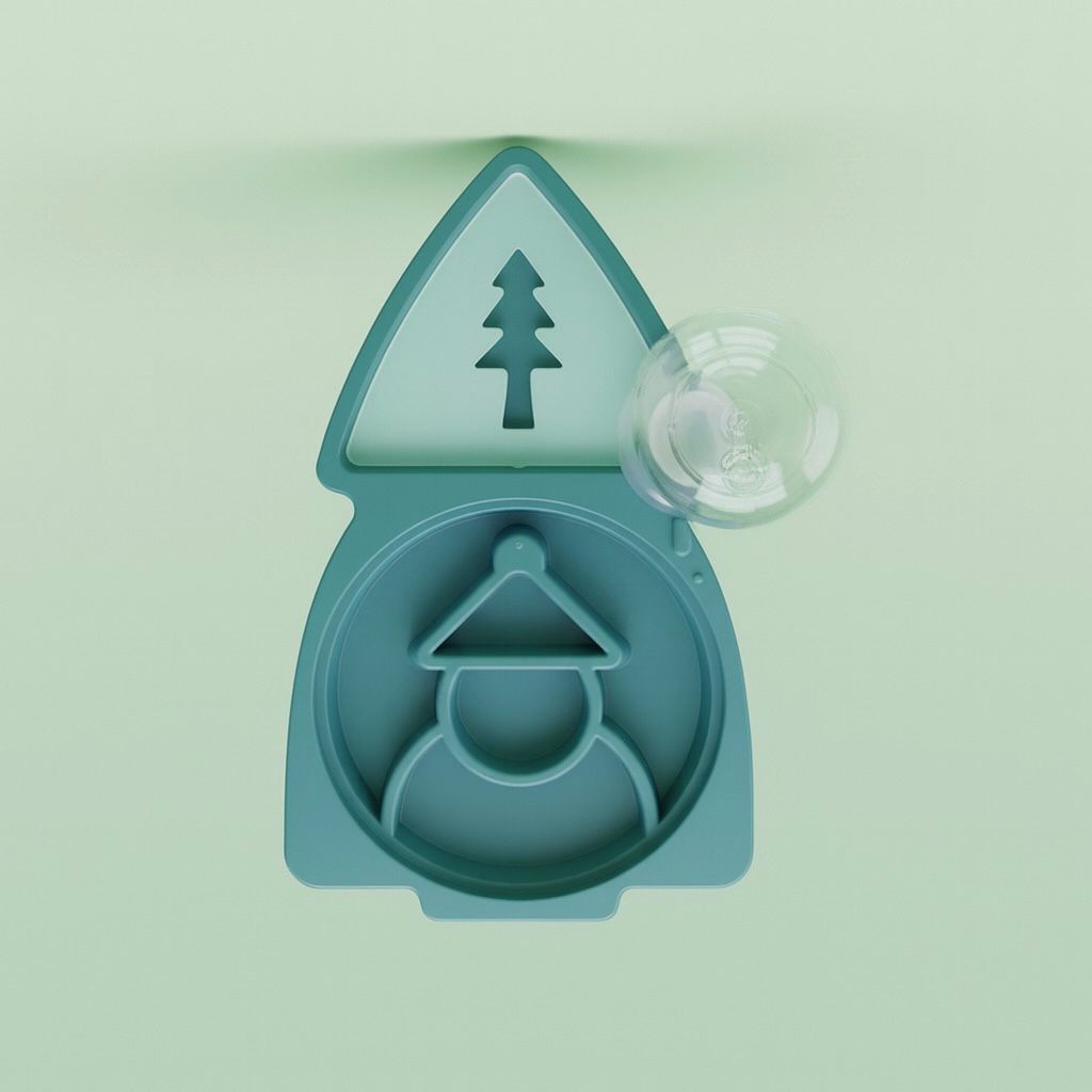 3-in-1 Weihnachtsnapf für kleine Hunde – Wasserspender & Doppelnapf aus Edelstahl, Grün, 355 ml 🎄