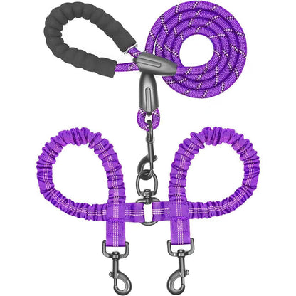 Nylon Hundeleine mit Doppelhund-Führung 🐕🐕