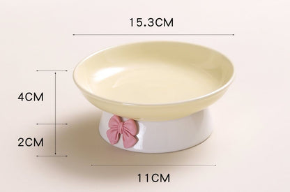 🎀 Macaron Keramiknapf mit Schleife – Stilvoll genießen mit Komfort