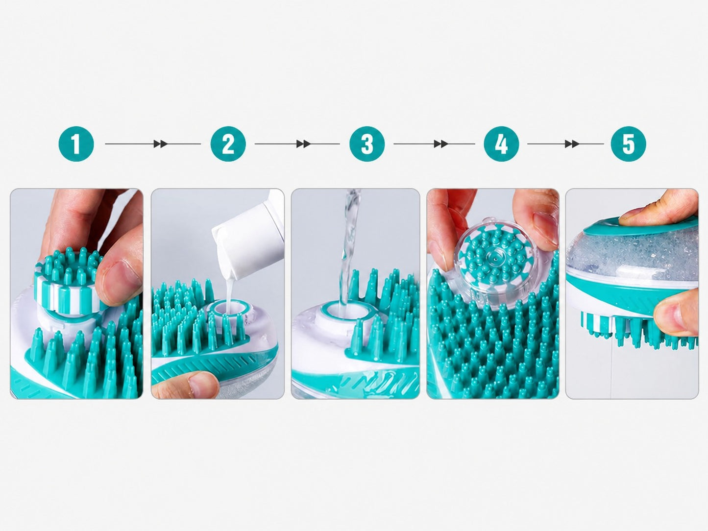 🛁 2-in-1 Fellpflege Bürste – Baden & Massieren