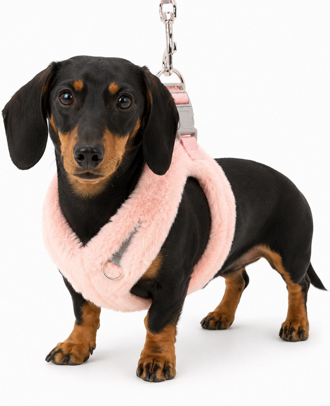 Hundeleine & Plüsch-Brustgeschirr – Warmes Teddy-Set für kleine Hunde