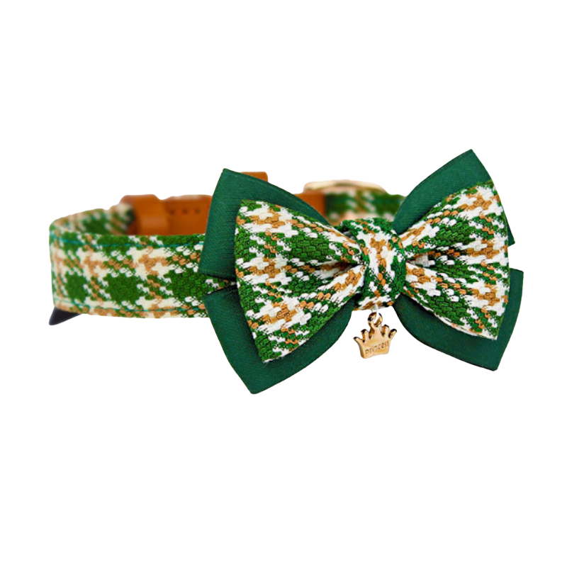 ✨ Collier et laisse pour chien – Carreaux rouges ou verts, personnalisables 🐾