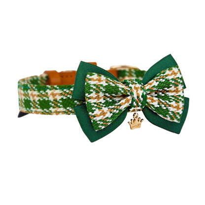 ✨ Collier et laisse pour chien – Carreaux rouges ou verts, personnalisables 🐾