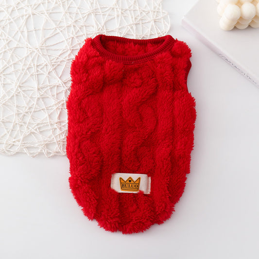 Flauschweste: Weiche Coral-Fleece Hundeweste