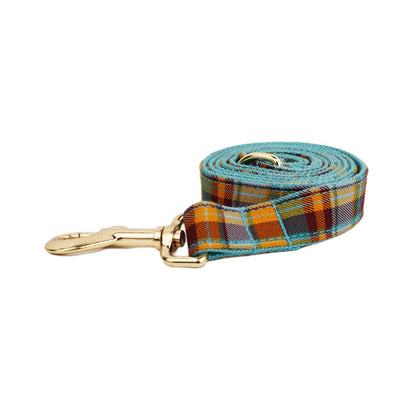 Tartan Chic oder Pink Velvet: Premium Accessoire-Set für kleine Hunde | Halsband, Leine, Schleife, Hygienebeutel-Case