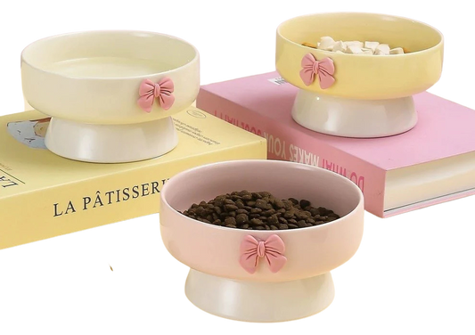 🎀 Macaron Keramiknapf mit Schleife – Stilvoll genießen mit Komfort