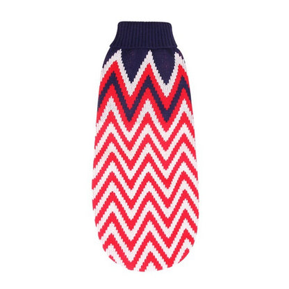 Weihnachtspullover „Festlicher Pfotenzauber“: Strick-Sweater mit Rentieren, Schneeflocken & Ahornblättern