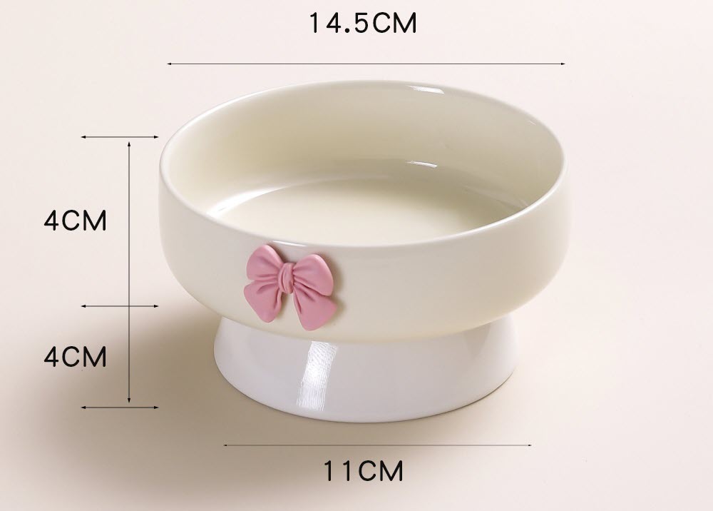 🎀 Macaron Keramiknapf mit Schleife – Stilvoll genießen mit Komfort