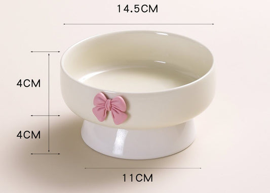 🎀 Macaron Keramiknapf mit Schleife – Stilvoll genießen mit Komfort