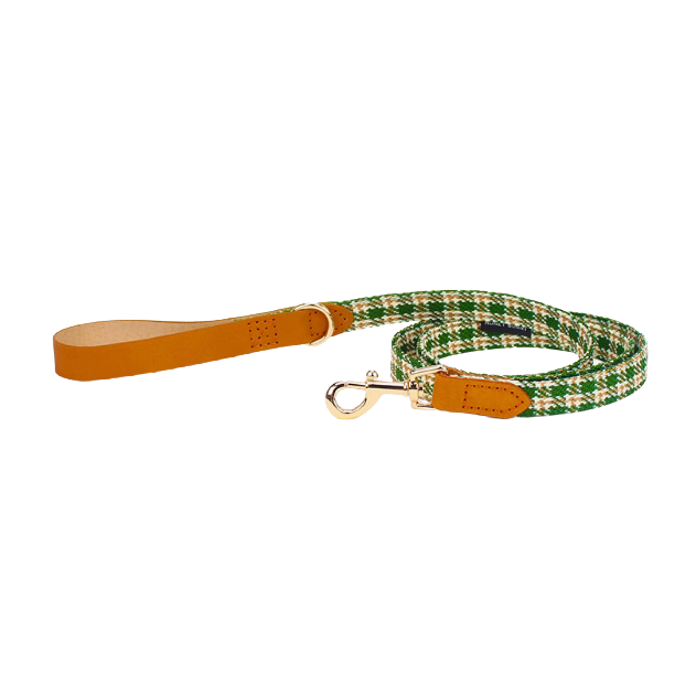 ✨ Collier et laisse pour chien – Carreaux rouges ou verts, personnalisables 🐾