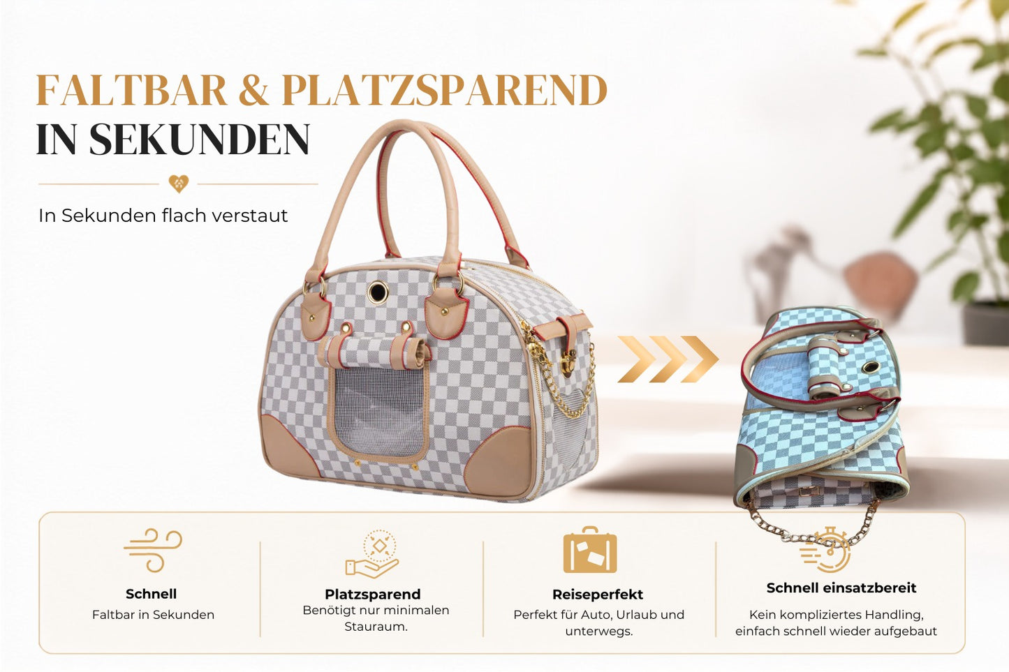 Hundetasche „City Chic“ – Stilvoll unterwegs mit deinem Liebling