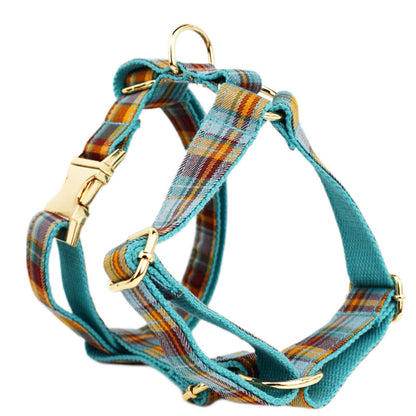 Tartan Chic oder Pink Velvet: Premium Accessoire-Set für kleine Hunde | Halsband, Leine, Schleife, Hygienebeutel-Case