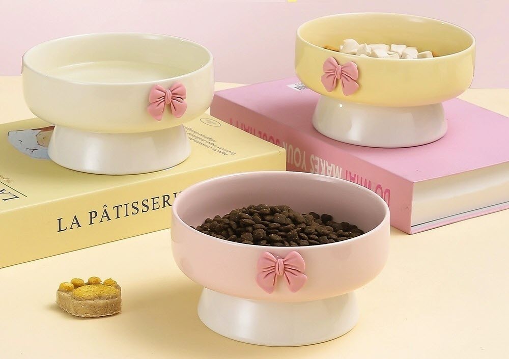 🎀 Macaron Keramiknapf mit Schleife – Stilvoll genießen mit Komfort