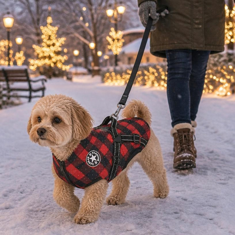 Minibell CozyShield – Veste imperméable pour chien avec harnais intégré