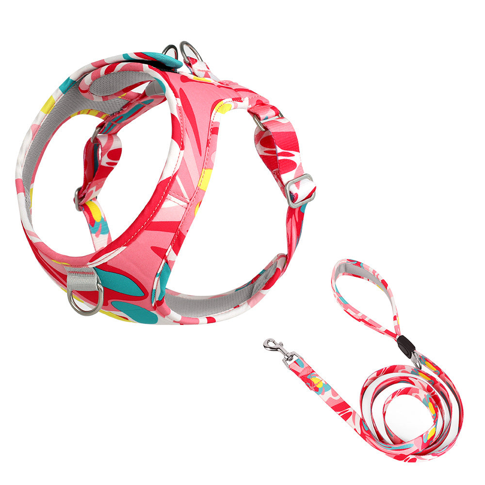 New Printed Pet Harness Leash Rope