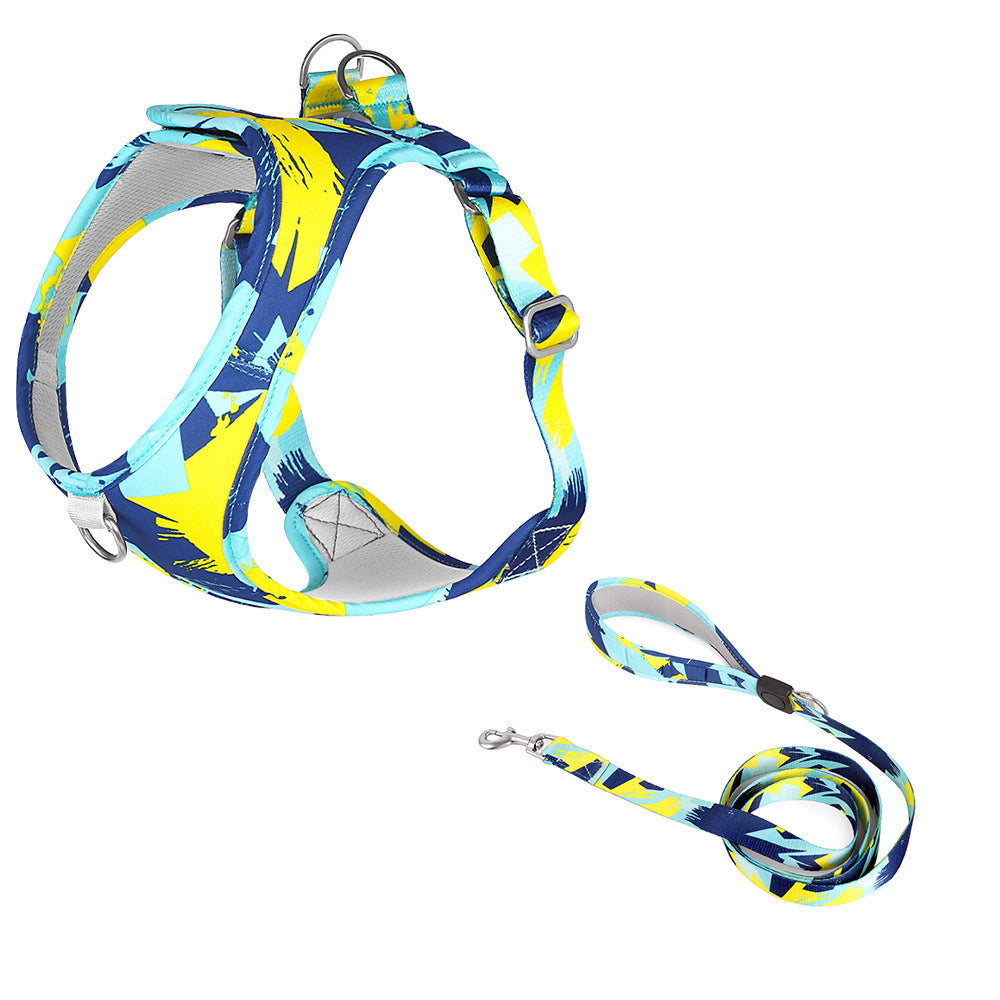 New Printed Pet Harness Leash Rope