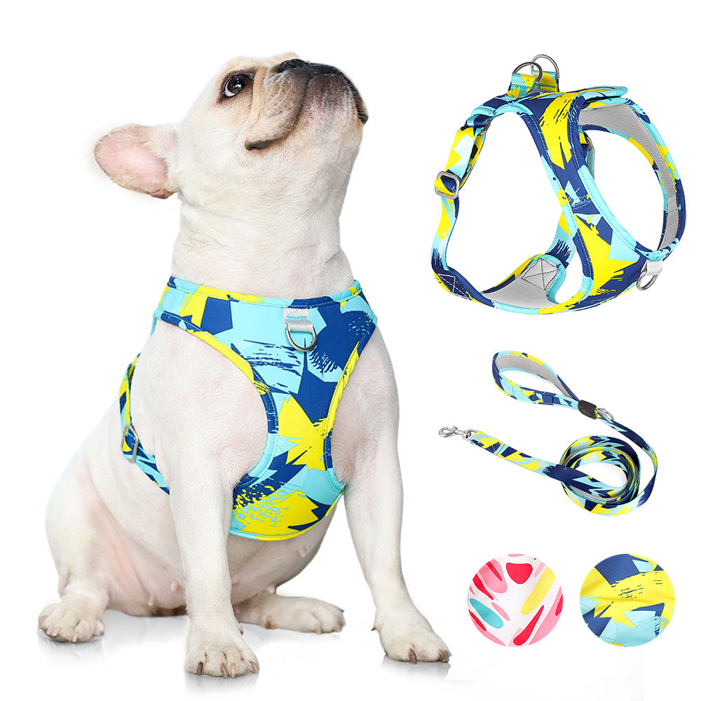 New Printed Pet Harness Leash Rope