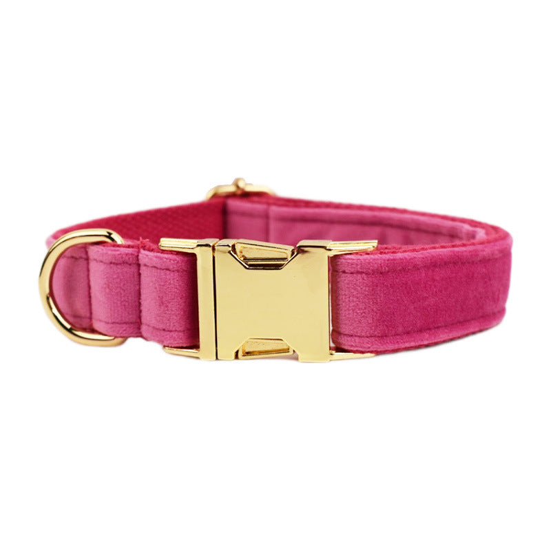 Tartan Chic oder Pink Velvet: Premium Accessoire-Set für kleine Hunde | Halsband, Leine, Schleife, Hygienebeutel-Case