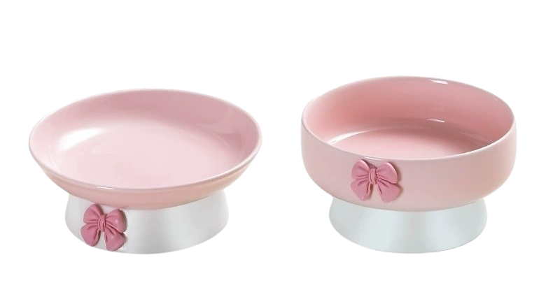🎀 Macaron Keramiknapf mit Schleife – Stilvoll genießen mit Komfort
