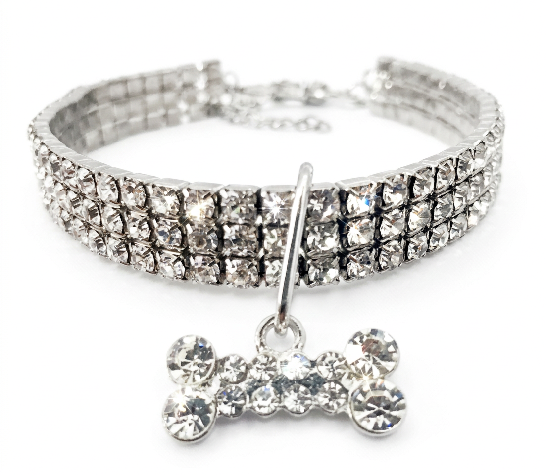 Strass-Halsband für Hunde – Glanzvoll & Komfortabel